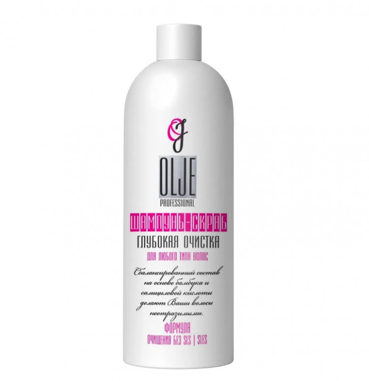 OLJE Шампунь – скраб глубокая очистка для любого типа волос, 1000 мл в Белгороде 